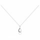 Collier Argent oxydes Zirc motif double entrelacé