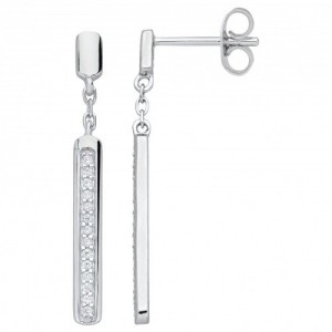 Boucles d'oreilles Argent baguettes Oz