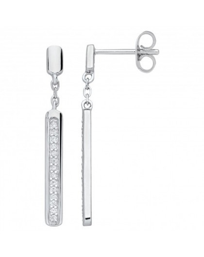 Boucles d'oreilles Argent baguettes Oz