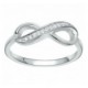 Bague argent motif infini oxydes zirconium