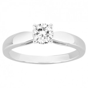 Bague argent solitaire oxyde griffes