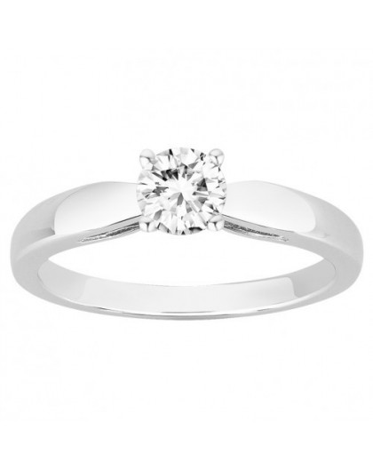 Bague argent solitaire oxyde griffes