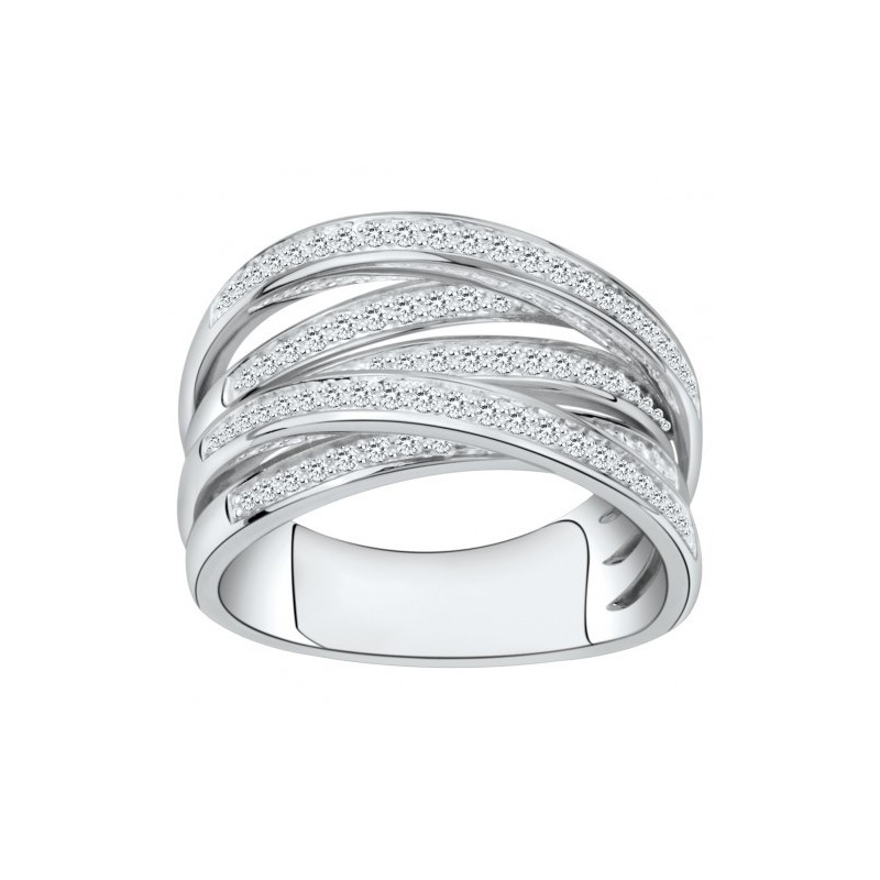 Bague Argent et oxydes de zirconium Phebus and Co