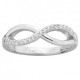 Bague argent motif infini oxydes zirconium