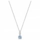 Collier argent oxyde Zirconium bleu