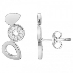 Boucles oreilles argent oxydes 3 motifs