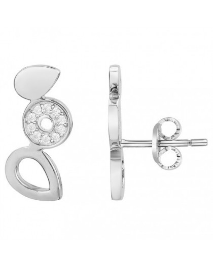 Boucles oreilles argent oxydes 3 motifs