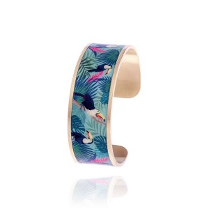 Manchette Louise's Garden Acier Toucan 22mm