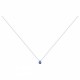Collier argent rhodié oxyde bleu poire
