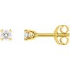 Boucles oreilles or jaune diamants 4 griffes 0.20 carat