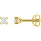 Boucles oreilles or jaune diamants 4 griffes 0.25 carat