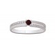 Bague or gris rubis 2 mm