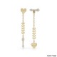 Boucles oreilles Guess UBE85025 coeur flêche dorés