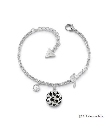 Bracelet Guess UBB29135-S léopard argenté