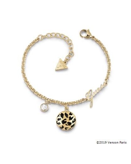 Bracelet Guess UBB29136-S léopard argenté