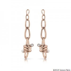 Boucles oreilles Guess UBE29017 noeuds rosés