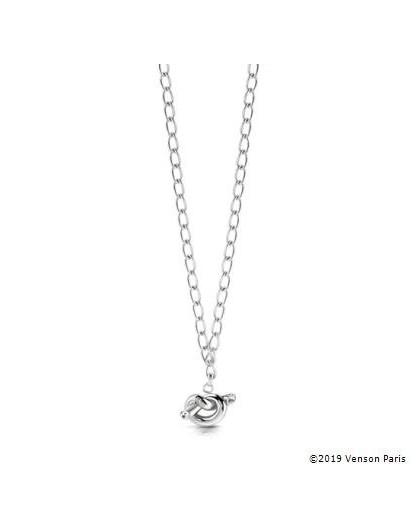 Collier Guess UBN29012 noeud argenté