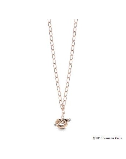 Collier Guess UBN29014 noeud rosé