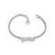 Bracelet Guess UBB10704A logo strass argenté