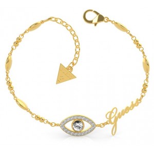 Bracelet Guess UBB29001-S oeil strass doré