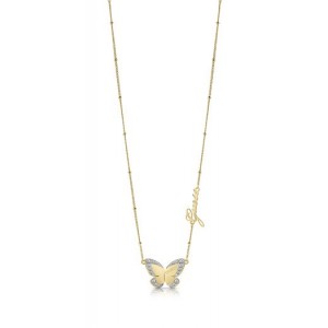 Collier Guess UBN78025 papillon doré
