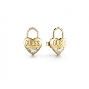 Boucles oreilles Guess UBE20055 coeurs cadenas