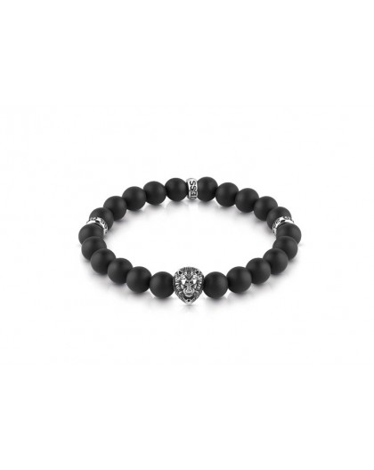 Bracelet Guess UMB78000 perles noires homme