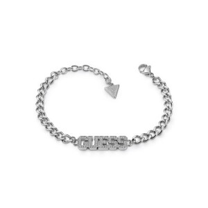 Bracelet Guess UBB20035-S logo strass argenté