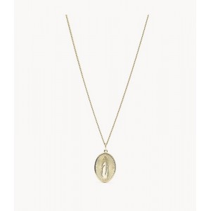 Collier Fossil femme JF03246710 plume doré