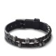 Bracelet Fossil Homme JF85460040 cuir noir