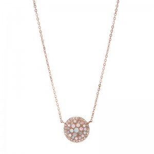 Collier Fossil femme JF01740791 cercle nacré