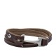 Bracelet Fossil JF02205040 homme cuir ancre