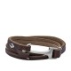 Bracelet Fossil JF02205040 homme cuir ancre