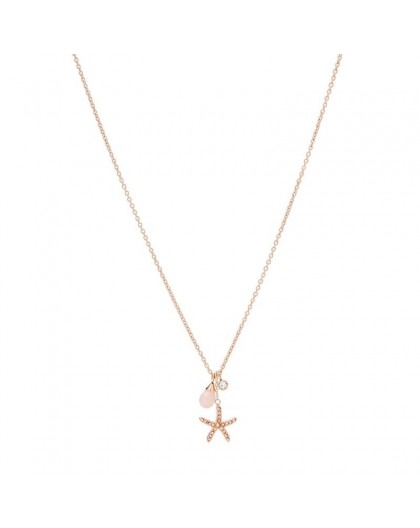Collier Fossil JF03519791 femme étoile rosé