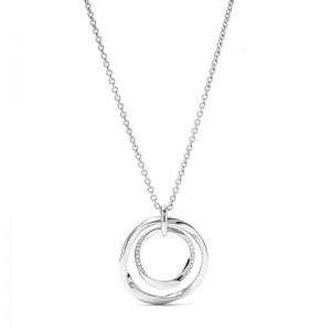 Collier Fossil JF01146040 femme cercles doubles