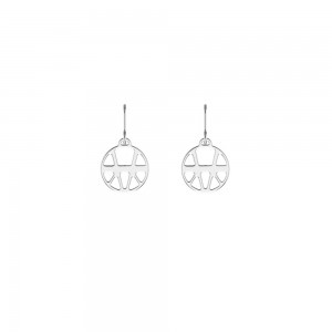 Boucles oreilles Georgettes Ibiza rond 16mm argent