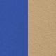 Cuir Les Georgettes 14mm Bleu éléctrique/Taupe
