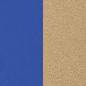 Cuir Les Georgettes 14mm Bleu éléctrique/Taupe