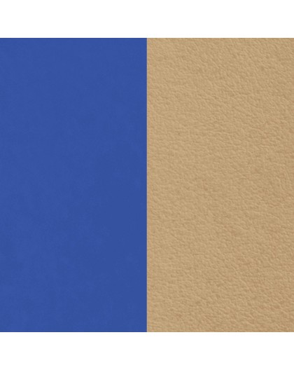 Cuir Les Georgettes 14mm Bleu éléctrique/Taupe