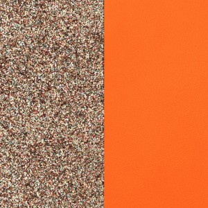 Cuir Les Georgettes 25mm Pailleté/Tangerine