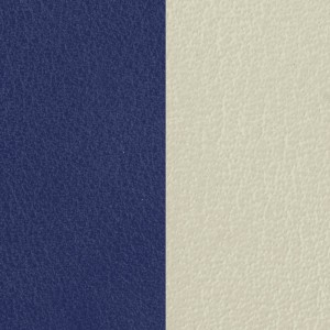 Cuir Les Georgettes 25mm Indigo/Blanc cassé