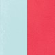 Cuir Les Georgettes 25mm Bleu ciel verni/Grenadine