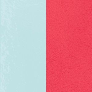Cuir Les Georgettes 25mm Bleu ciel verni/Grenadine