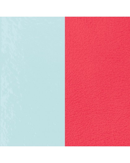 Cuir Les Georgettes 25mm Bleu ciel verni/Grenadine